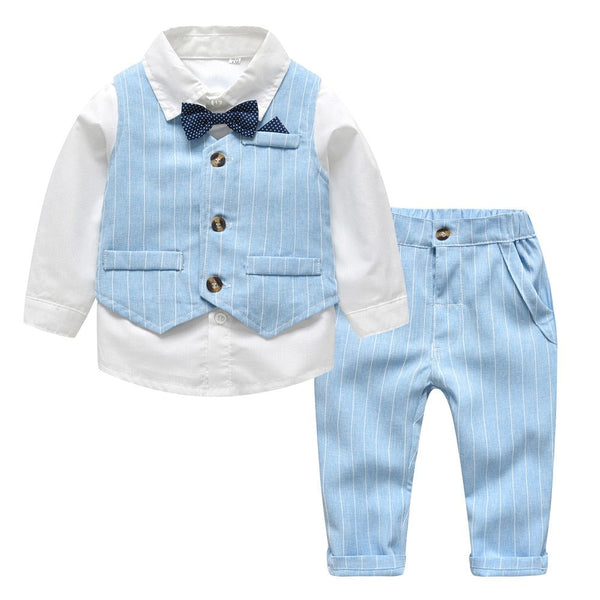 Baby Boy Gentleman Suit 3Pcs Formal Kids Clothes Set