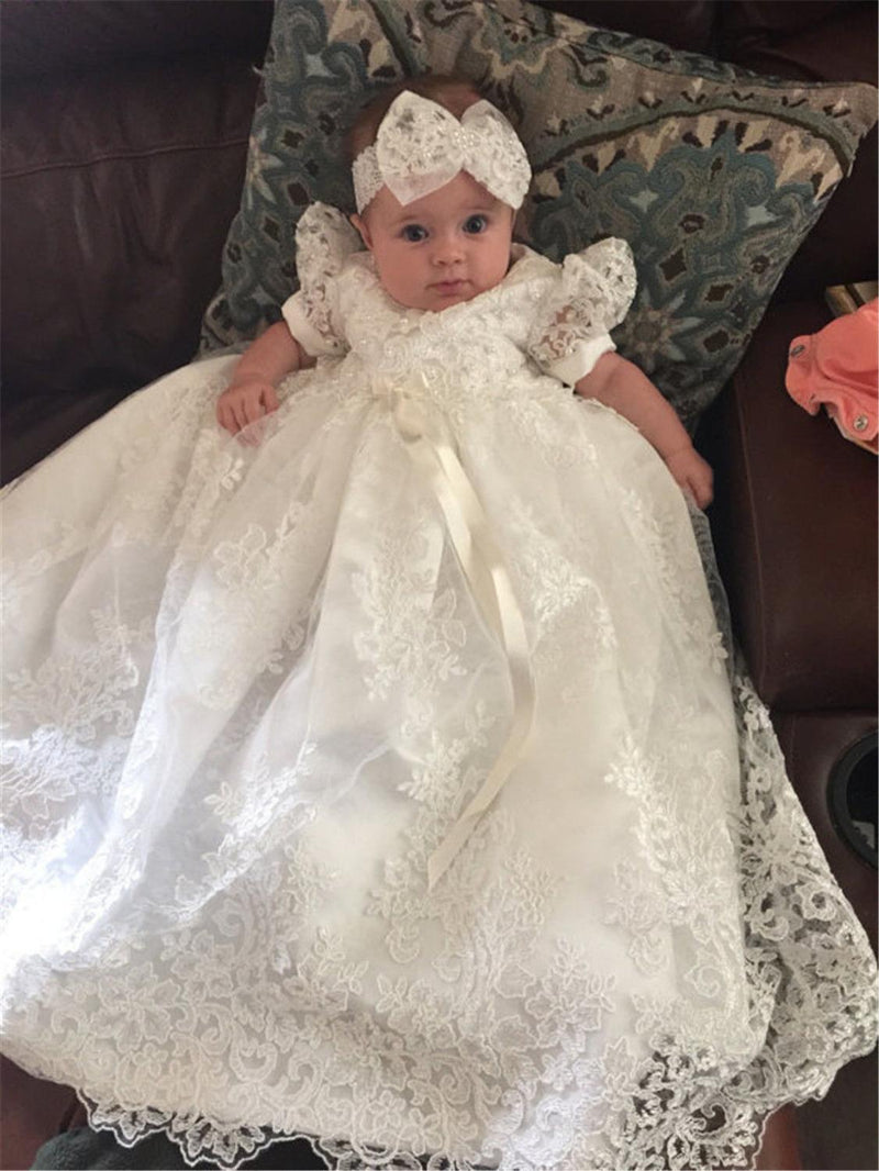 Vintage Cute Baby Christening Dress First communion Dresses