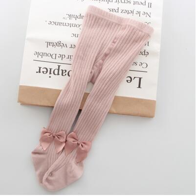 Winter Bowknot Tights Cotton Baby Girls Pantyhose