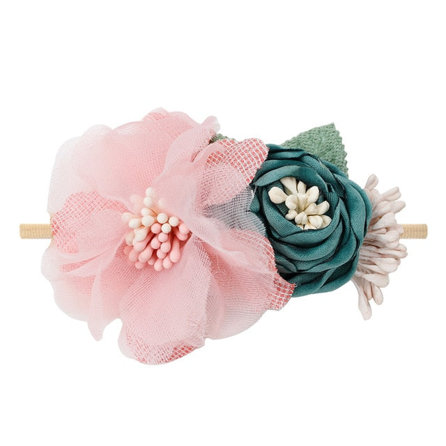 Handmade  Newborn Peral  Baby Headbands Flower
