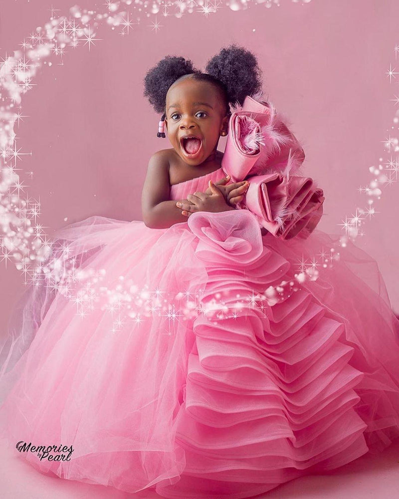 Lovely Ball Gown Flower Girl Dresses With Sash For Wedding Toddler Pageant  Gowns Floor Length Tulle Kids Prom Dress From Weddingteam, $77.1 |  DHgate.Com