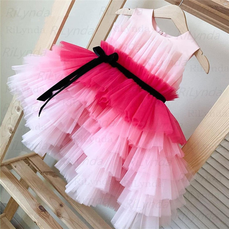 Pink Cute Girl Pageant Dresses baby birthday dress