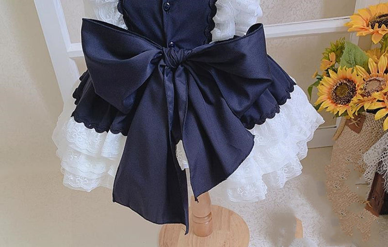 Cute  Vintage Lolita Ball Gown Lace Sleeveless kids Birthday Party  Princess Dress