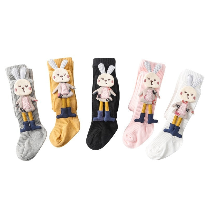 Baby Girl Tights Cartoon Stockings 3D Rabbit Cute Girls Pantyhose Cotton Socks