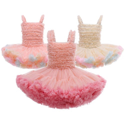 Fashion girls fluffy tutu dress Party Costume Birthday Gift Kids Dresses