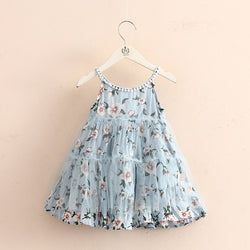 Backless Pearl Mesh Ball Gown Dress For Kids Baby Girls dress