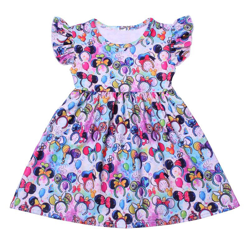 Baby Girls Summer Cartoon Dress Children  Dress