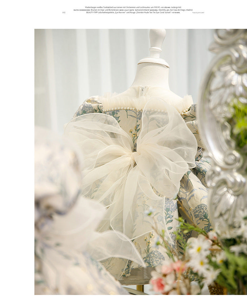 Baby Spanish Lolita Princess Ball Gown Beading Design Birthday Party Dress