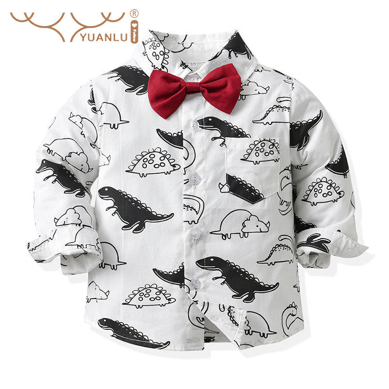 Cotton Long Sleeve Formal Suit for Boys for Party Gentleman